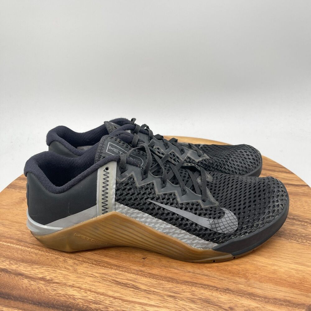 Nike Metcon 6 Shoes Mens Size 11.5 Black Gum Workout Lifting Gym Trainer Sneaker